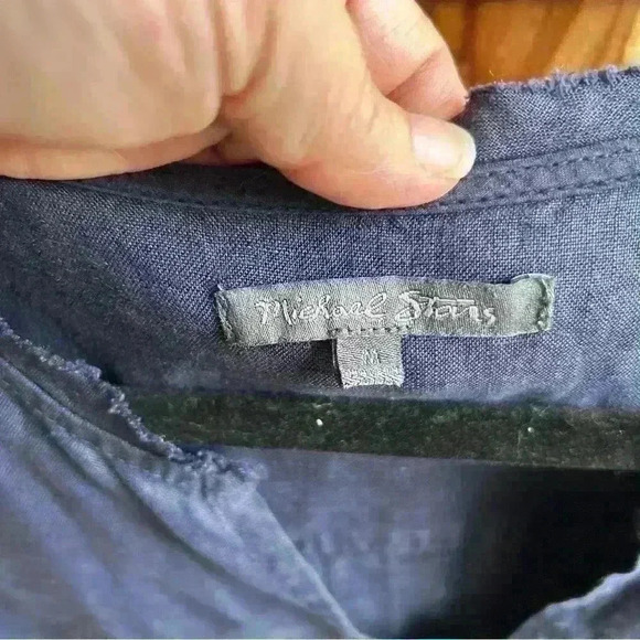 Michael Stars Paloma Frayed Hem Linen Dress - Picture 5 of 7